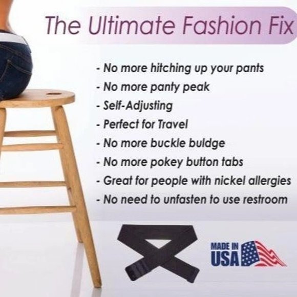 The InfinityBelt Black- Medium 10-14 (30 inches) - Picture 5 of 6